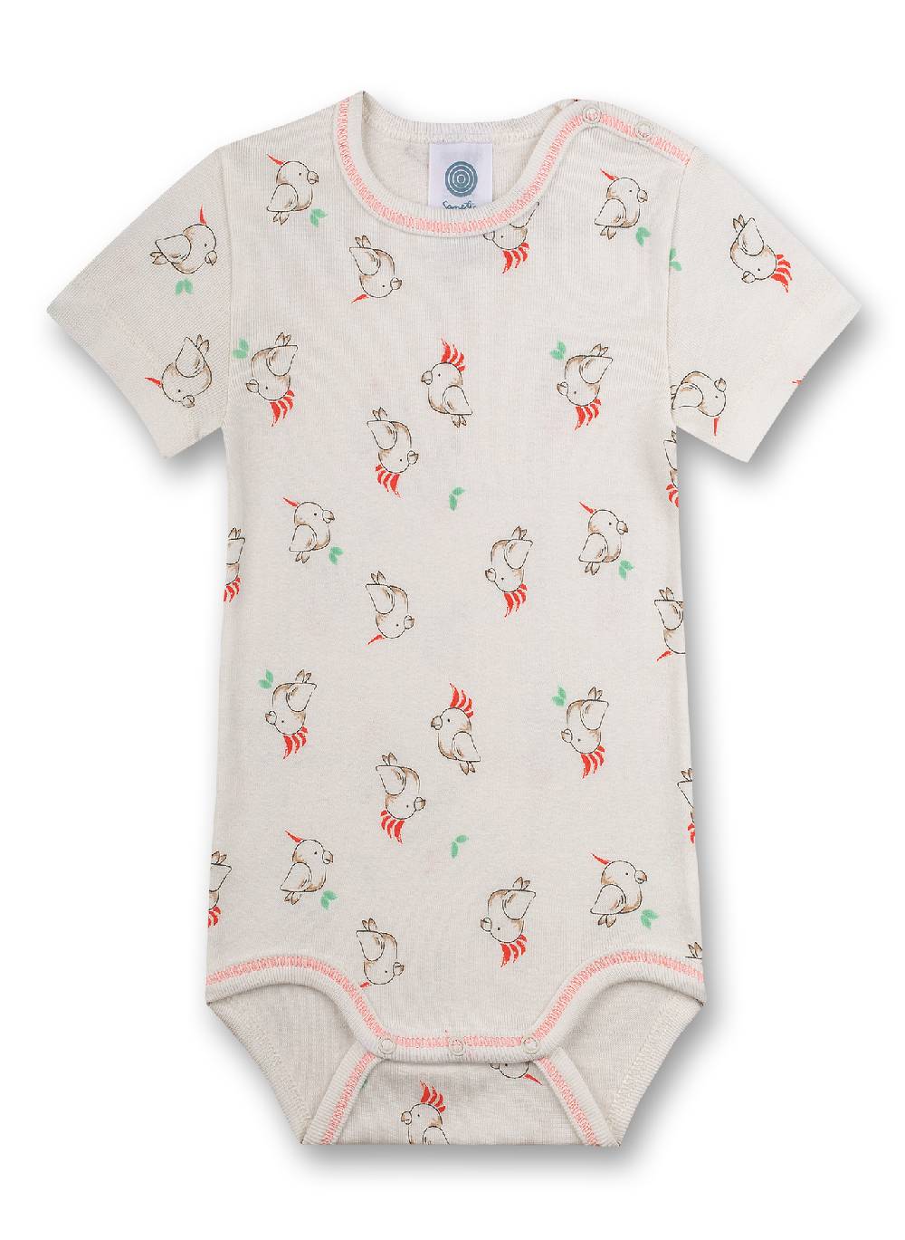 Sanetta Body kurzarm Off-White Cockatoo