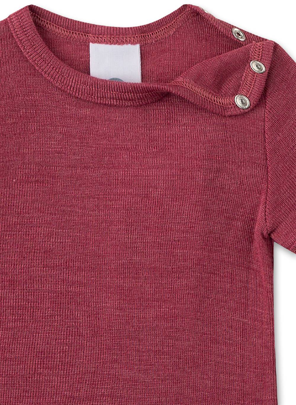 Sanetta Body Kurzarm Pink Aus Merinowolle & Seide