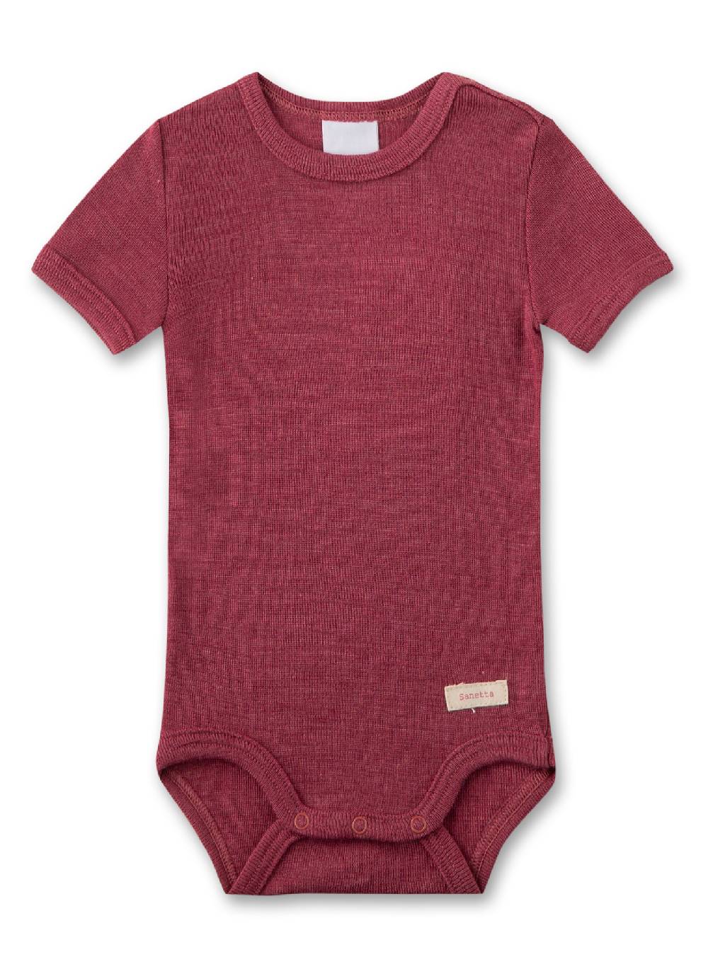 Sanetta Body kurzarm Pink aus Merinowolle & Seide