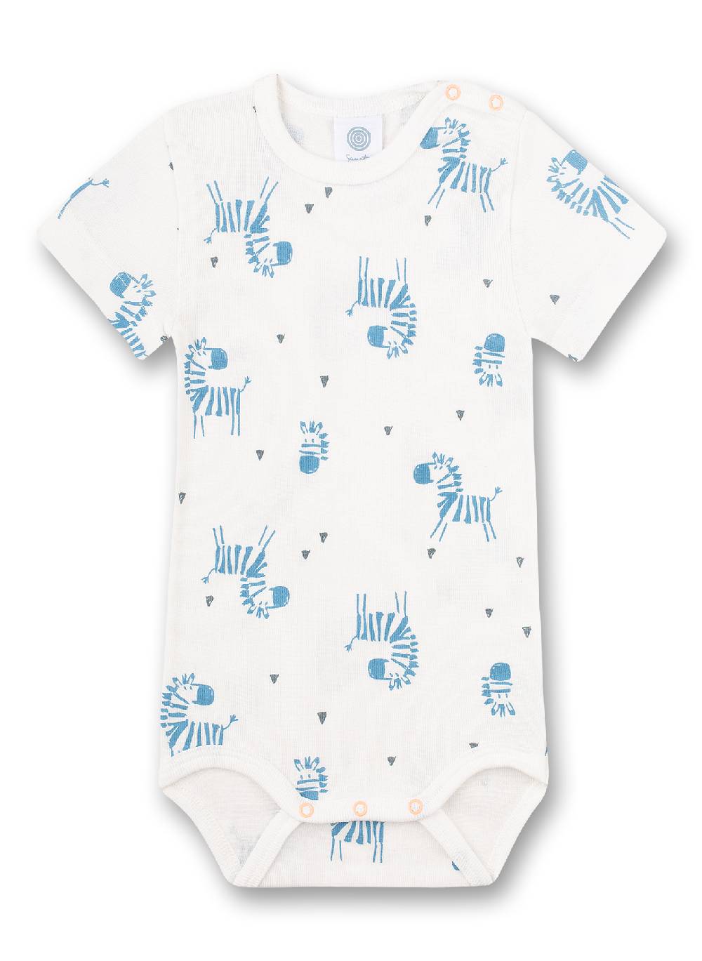 Sanetta Body kurzarm Weiß Zebra