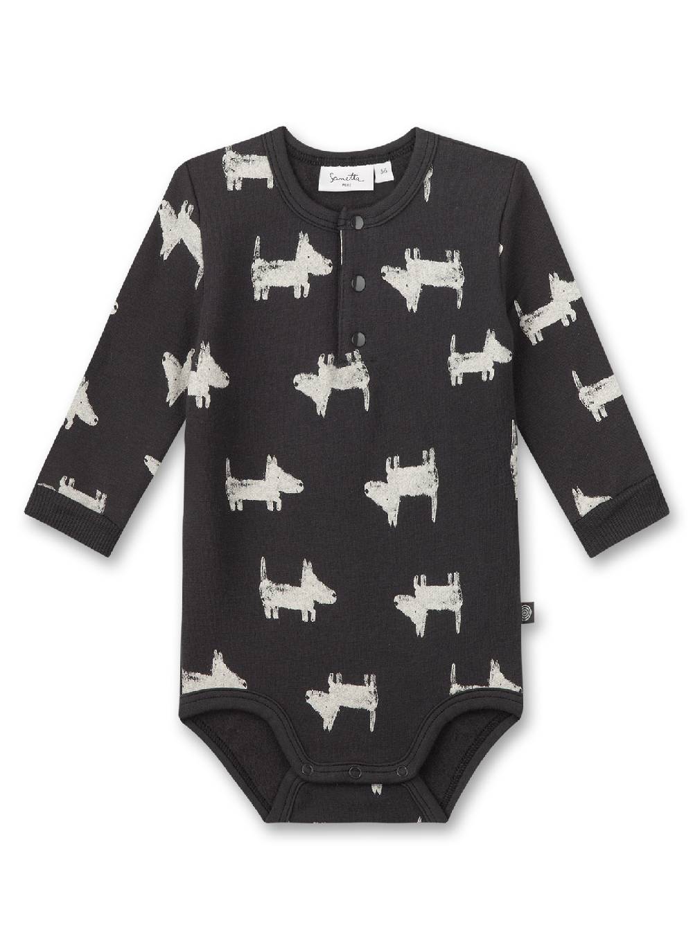 Sanetta Body langarm Dunkelgrau