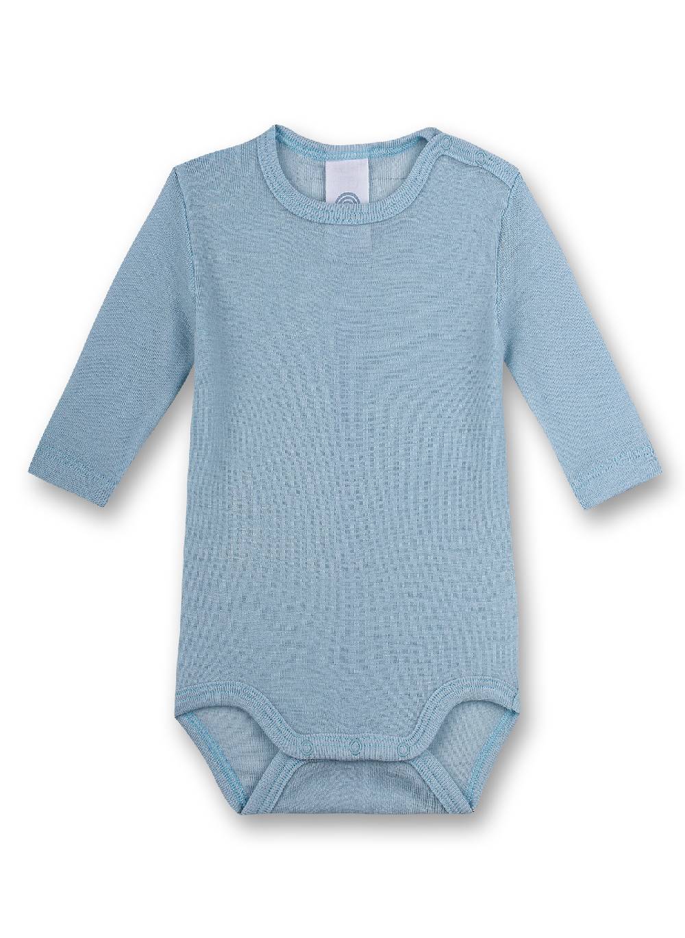 Sanetta Body langarm Hellblau aus Wolle