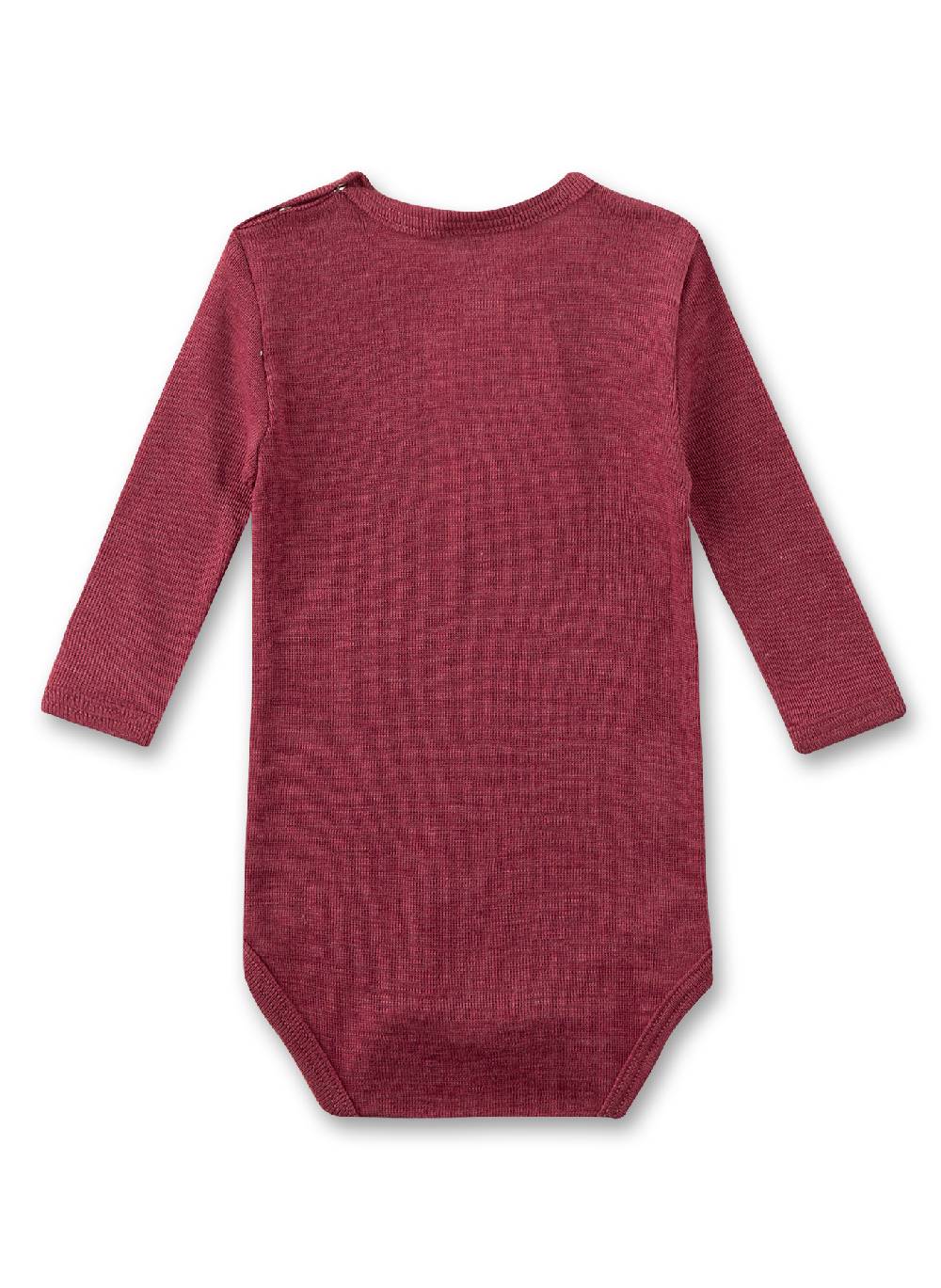 Sanetta Body Langarm Rot Aus Merino-Wolle & Seide