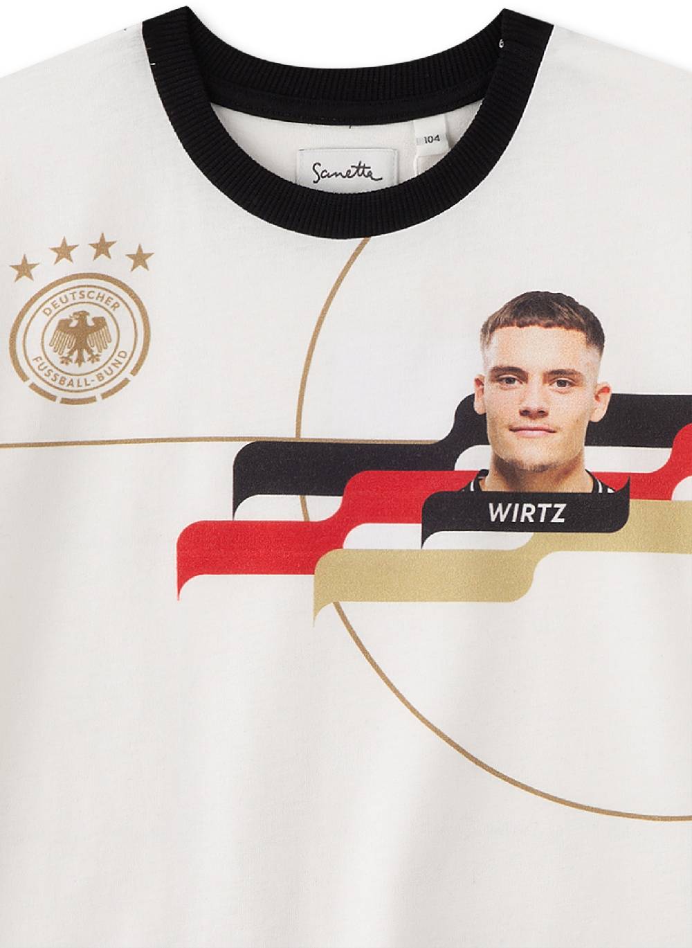 Sanetta DFB-Fanshirt Wirtz Off-White