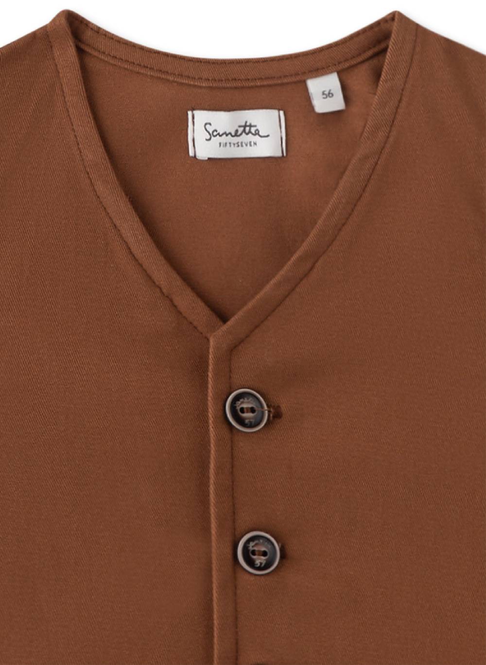 Sanetta Jungen-Anzugweste Braun