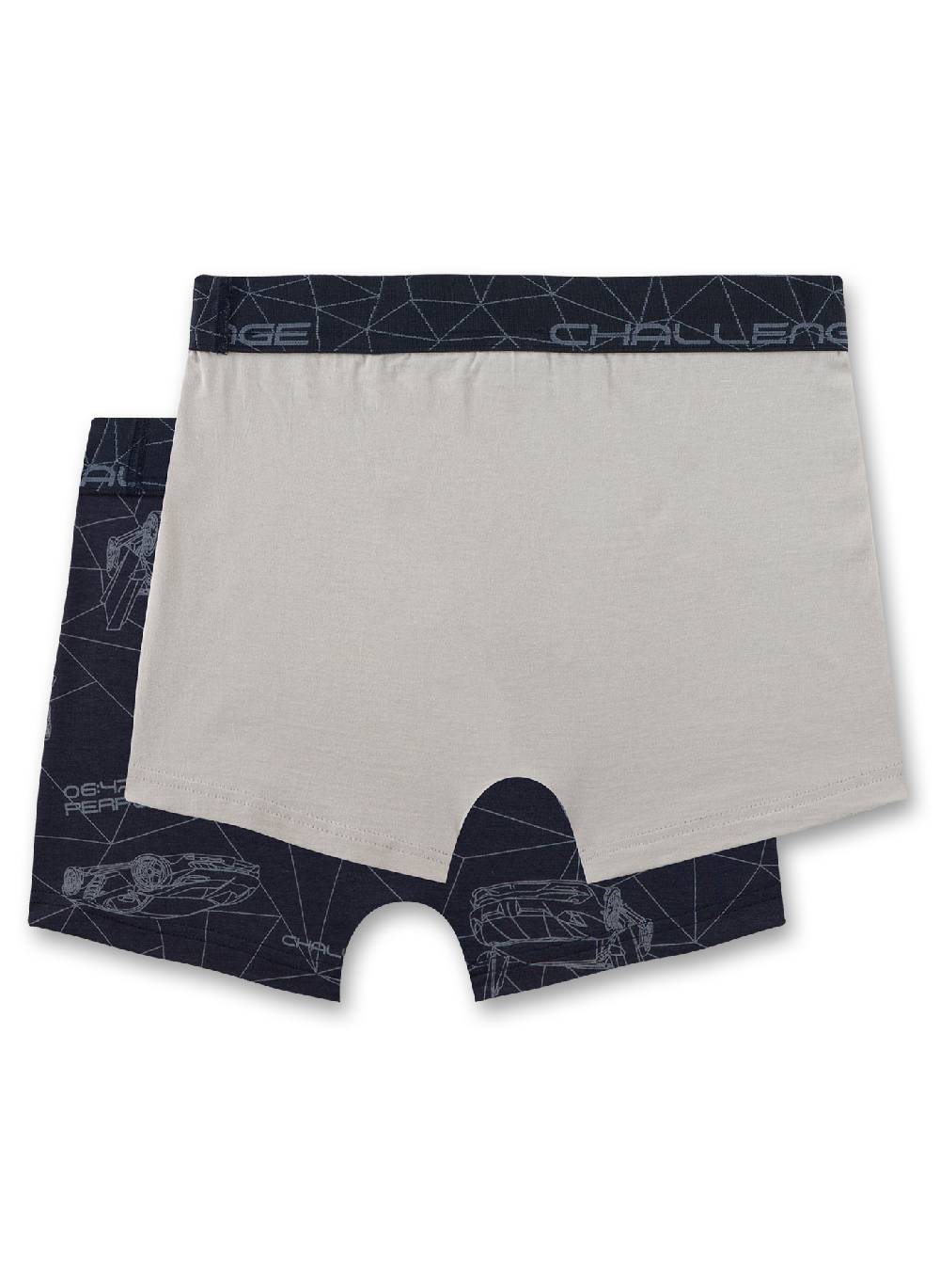 Sanetta Jungen-Hipshorts (Doppelpack=) Blau & Grau