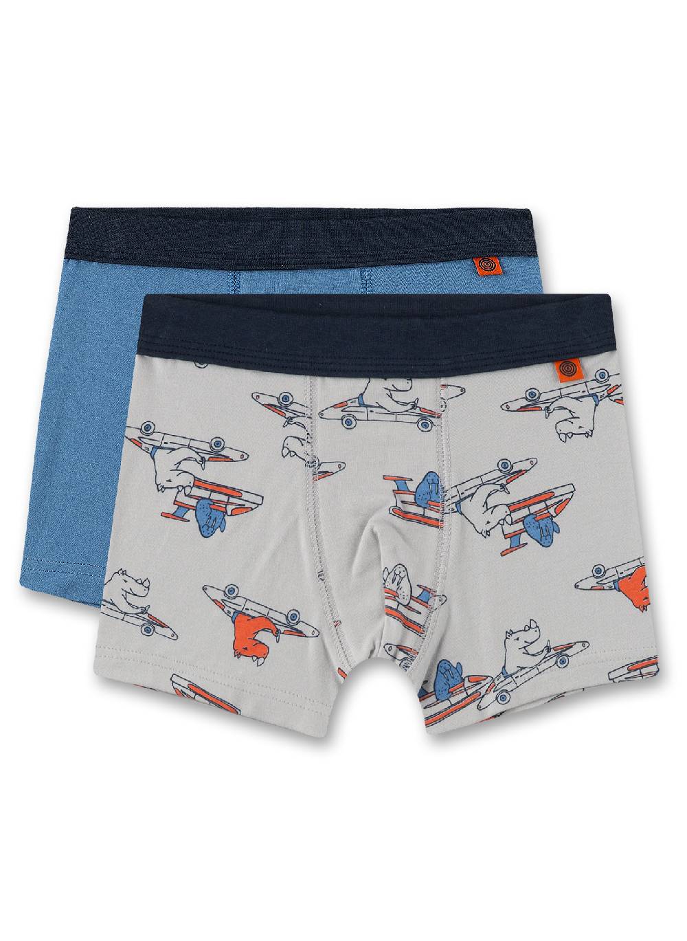 Sanetta Jungen-Hipshorts (Doppelpack) Grau & Blau