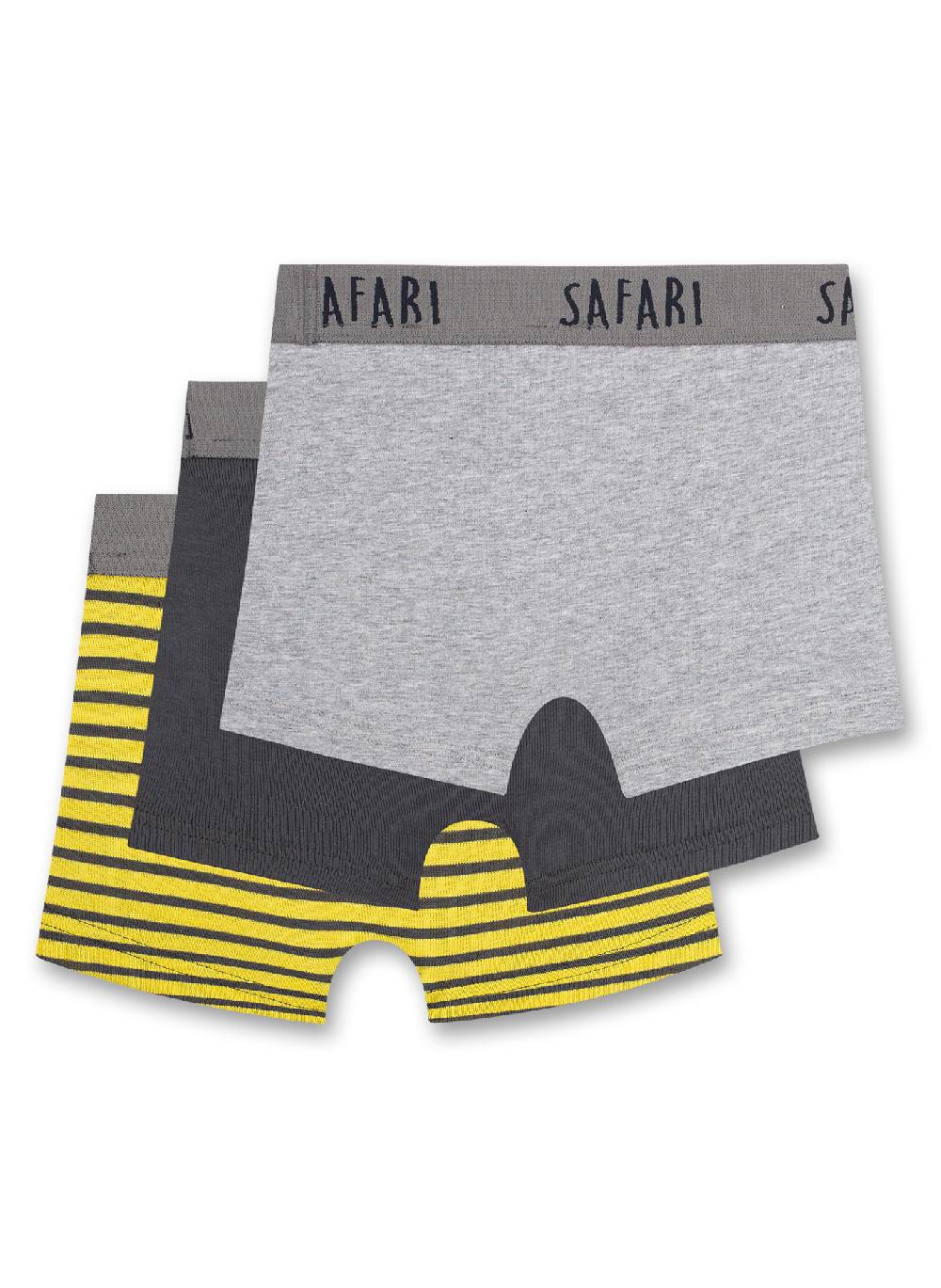 Sanetta Jungen-Hipshorts (Dreierpack) Gelb & Grau