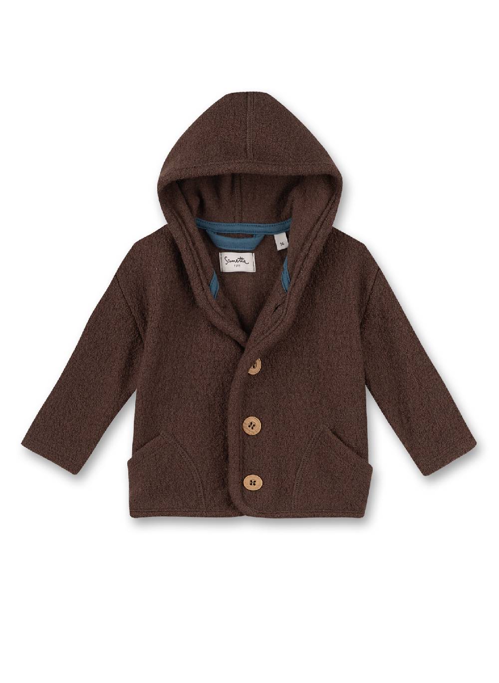 Sanetta Jungen-Jacke aus Wolle Braun