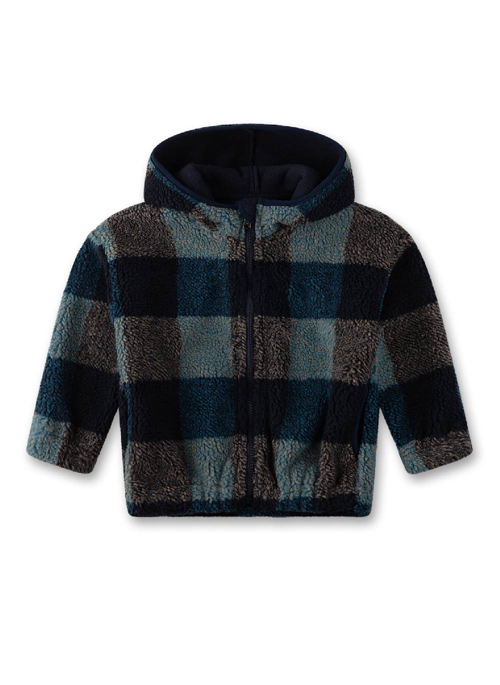 Sanetta Jungen-Jacke Blau aus Teddyplüsch