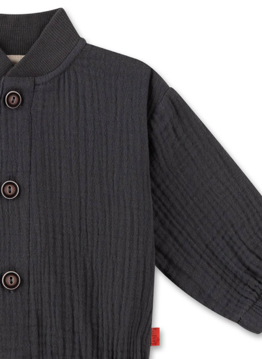 Sanetta Jungen-Jacke Grau Aus Musselin