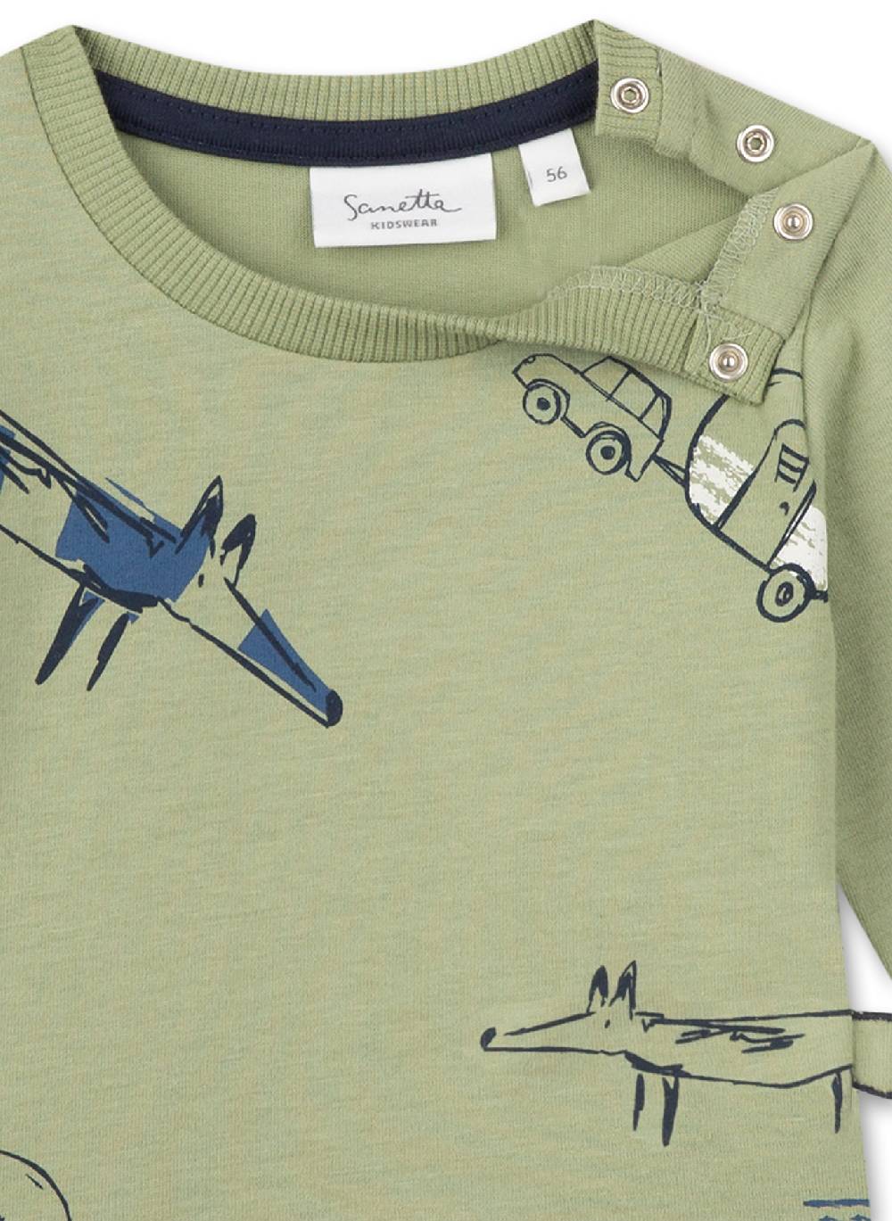 Sanetta Jungen-Langarmshirt Grün