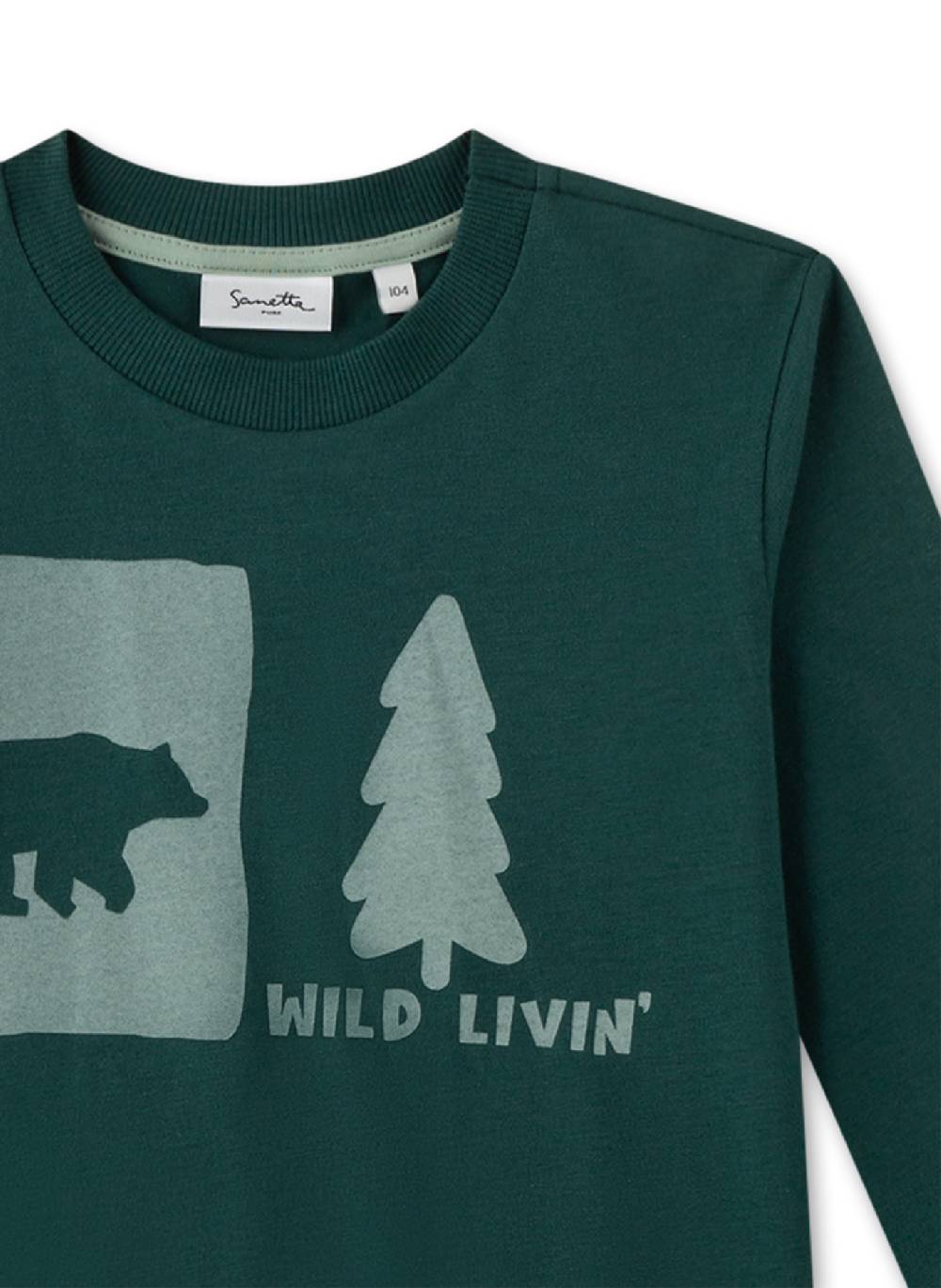 Sanetta Jungen-Langarmshirt Grün