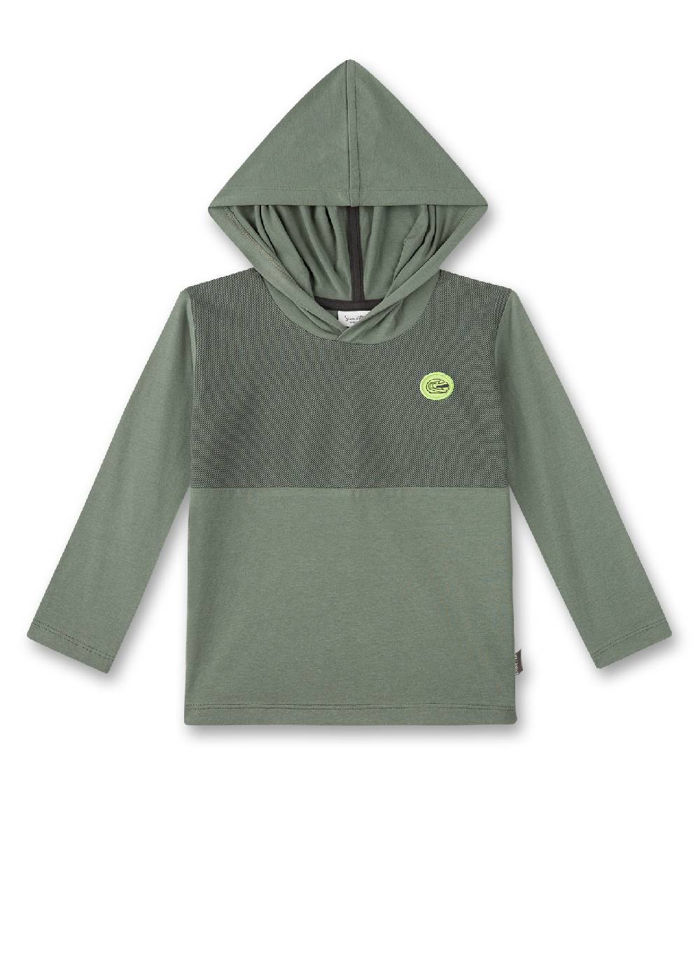Sanetta Jungen-Langarmshirt mit Kapuze Grün