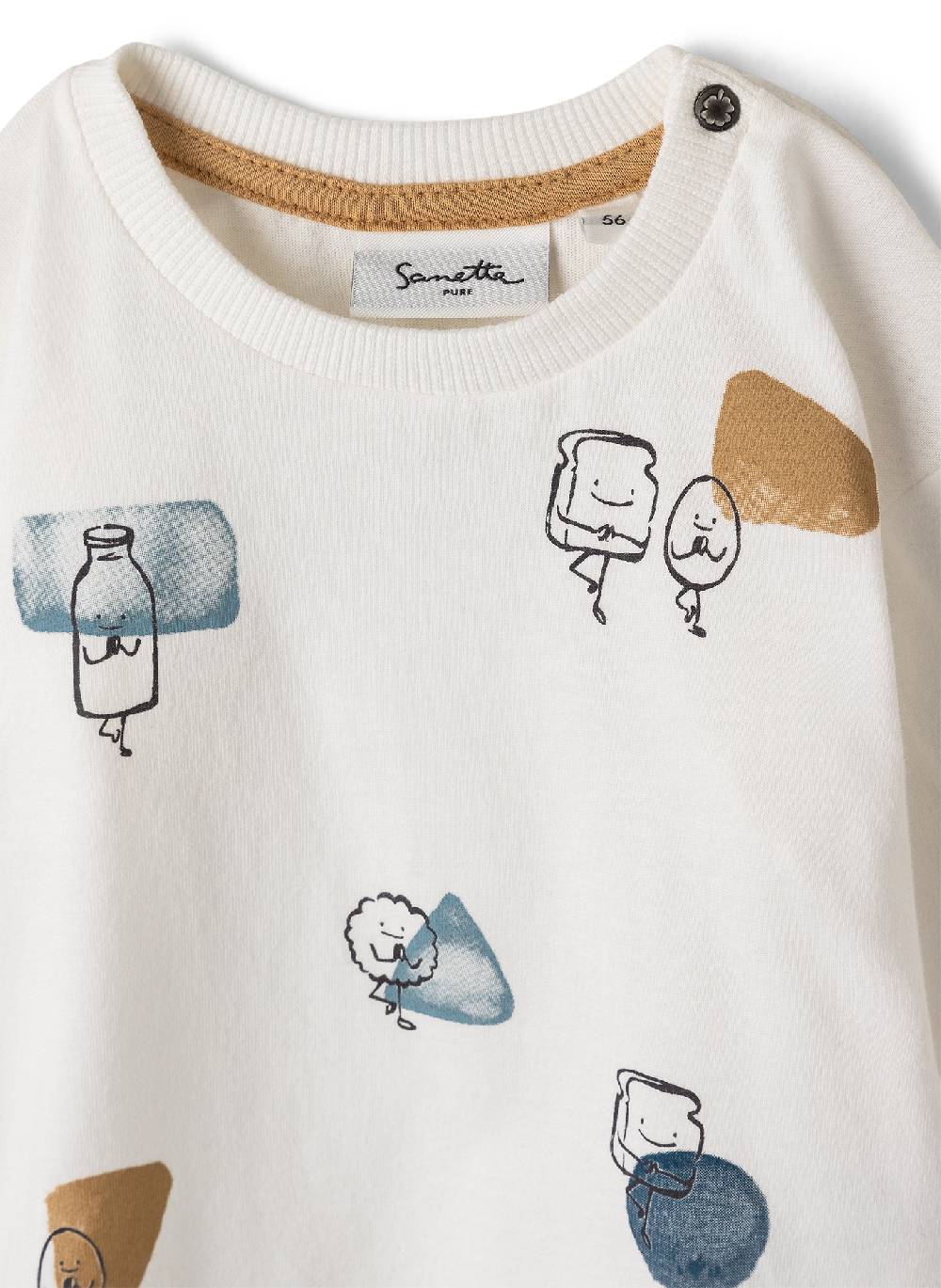 Sanetta Jungen-Langarmshirt Off-White