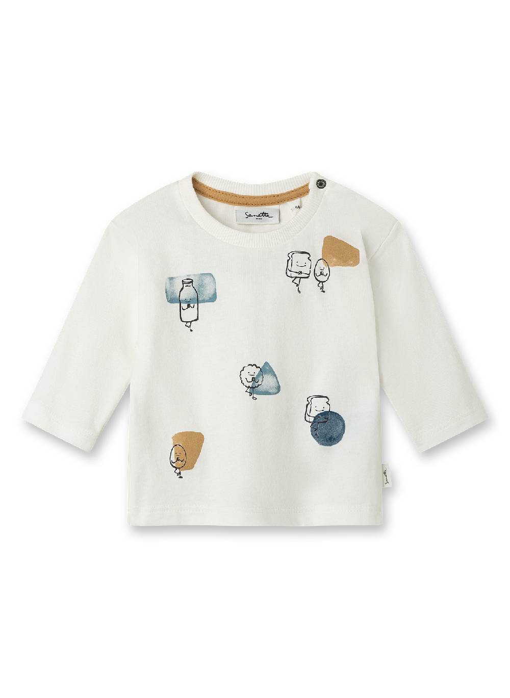 Sanetta Jungen-Langarmshirt Off-White
