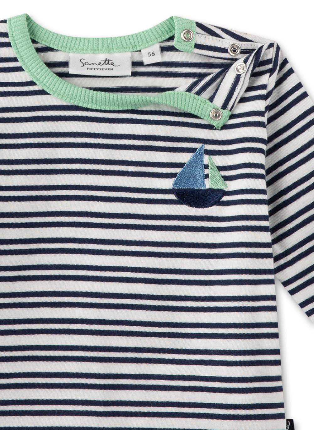 Sanetta Jungen-Langarmshirt Off-White