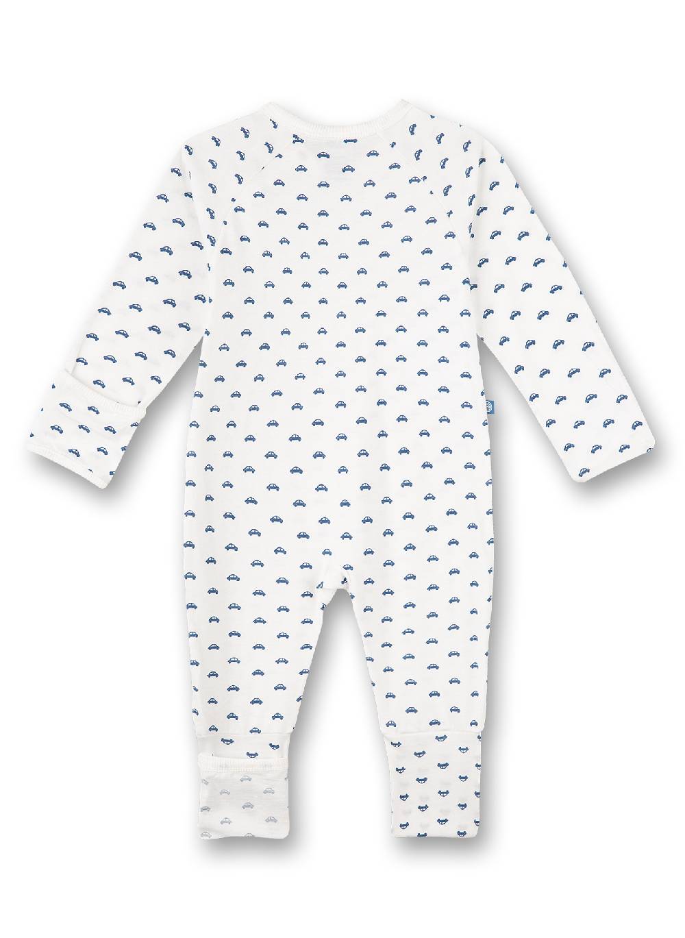 Sanetta Jungen-Overall Weiß Auto-Allover