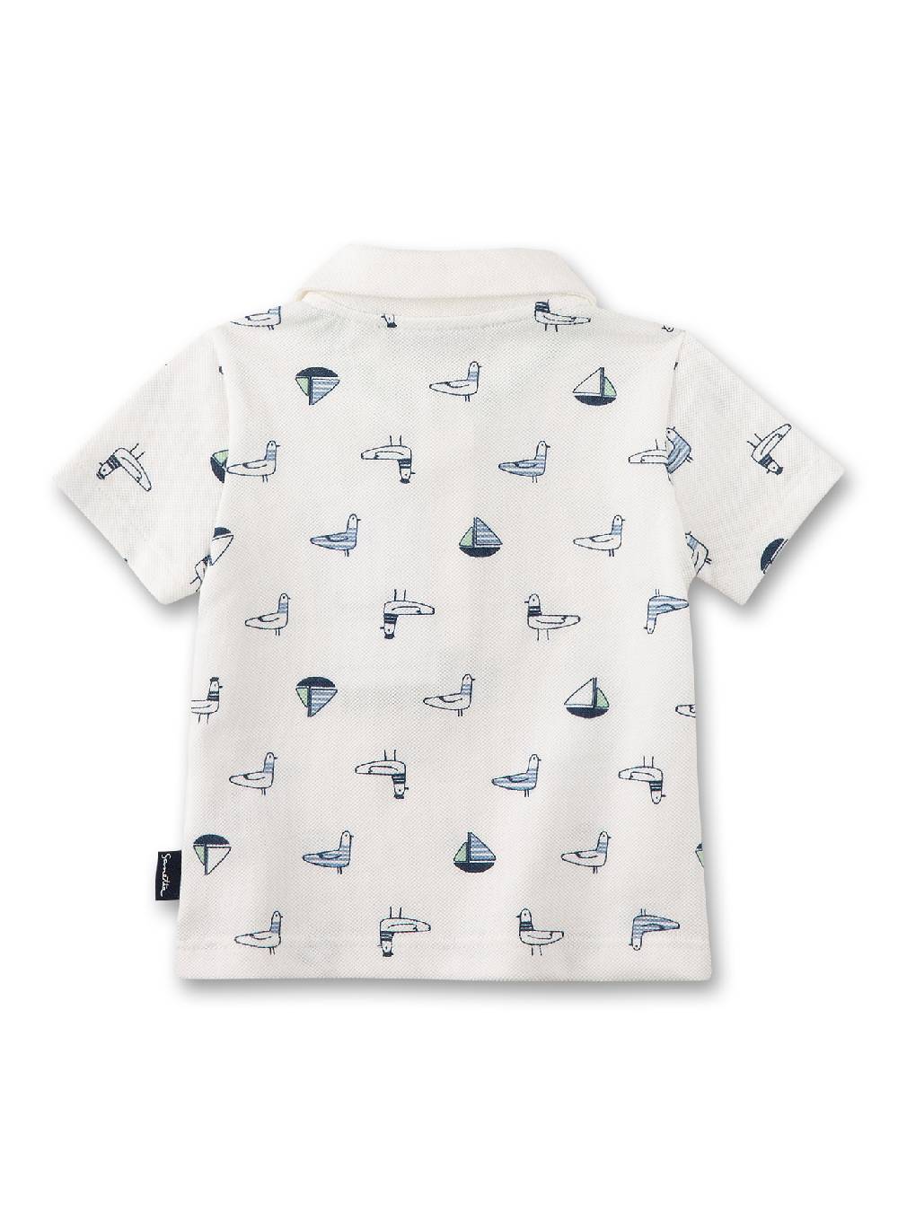 Sanetta Jungen-Polohemd Kurzarm Off-White