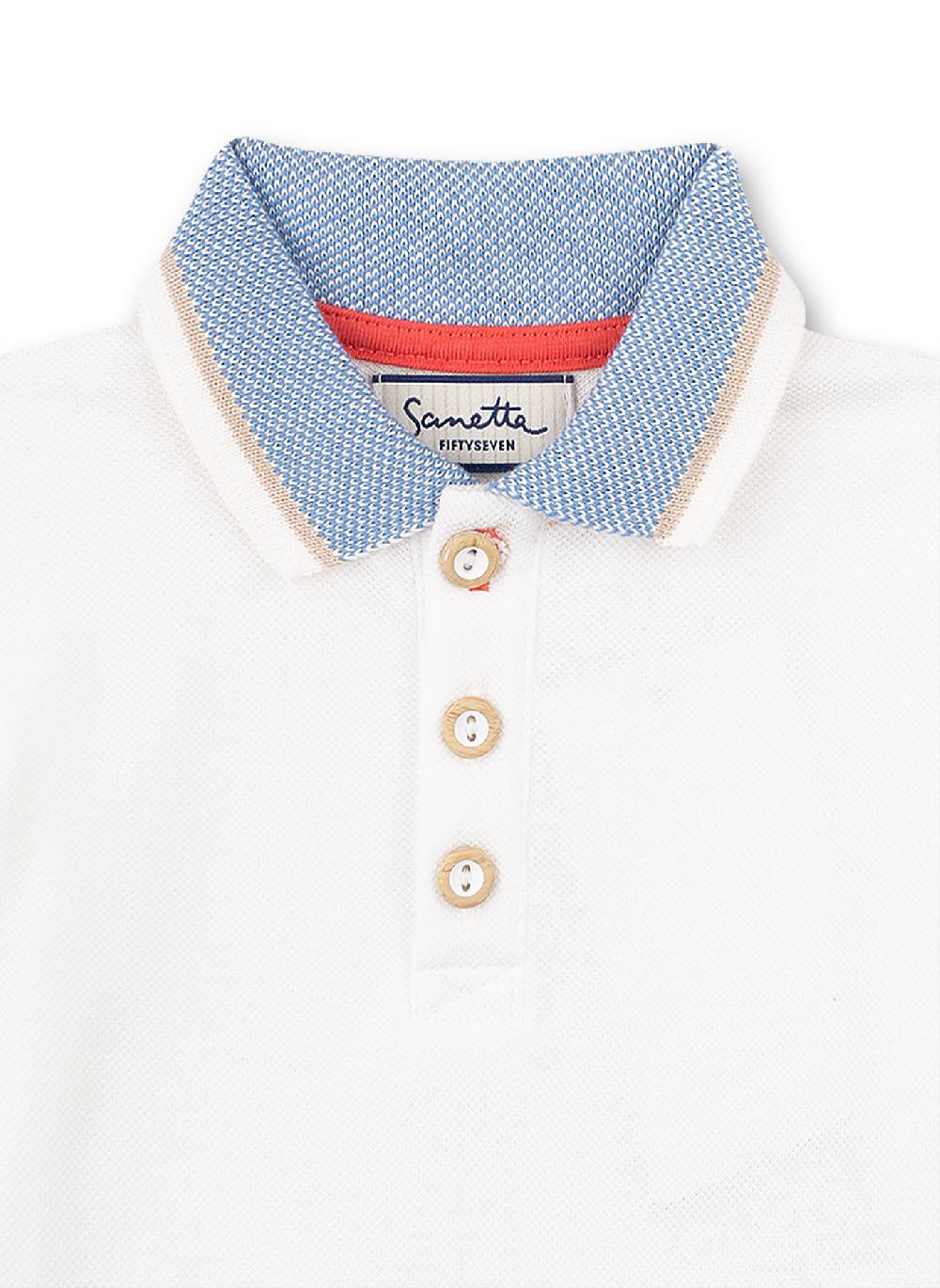 Sanetta Jungen-Poloshirt Off-White Little Lobster