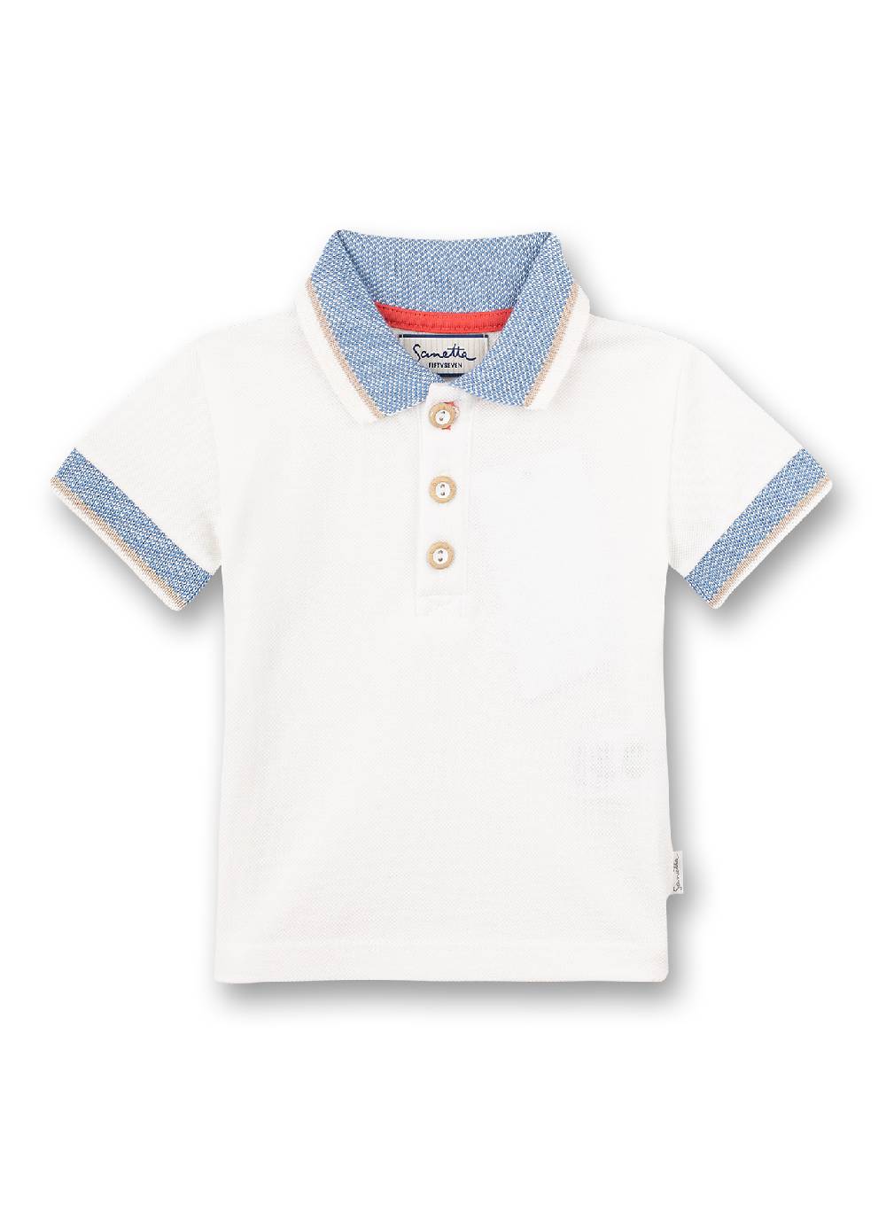 Sanetta Jungen-Poloshirt Off-White Little Lobster
