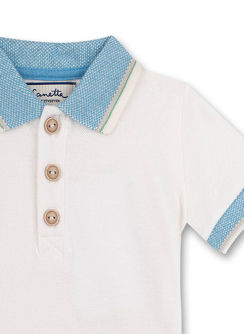 Sanetta Jungen-Poloshirt Off-White Little Whale