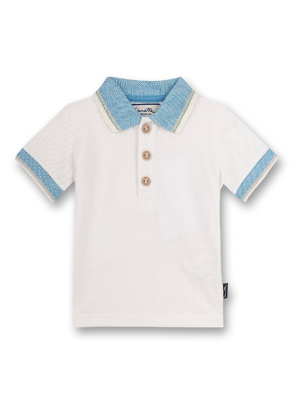 Sanetta Jungen-Poloshirt Off-White Little Whale