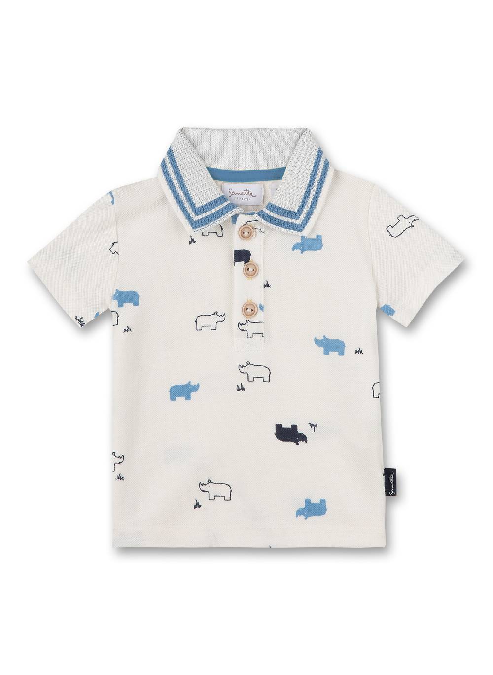 Sanetta Jungen-Poloshirt Off-White
