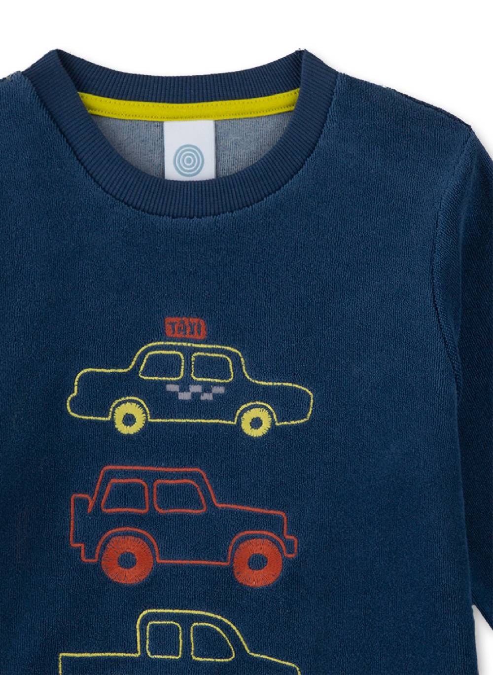 Sanetta Jungen-Schlafanzug Blau Aus Frottee