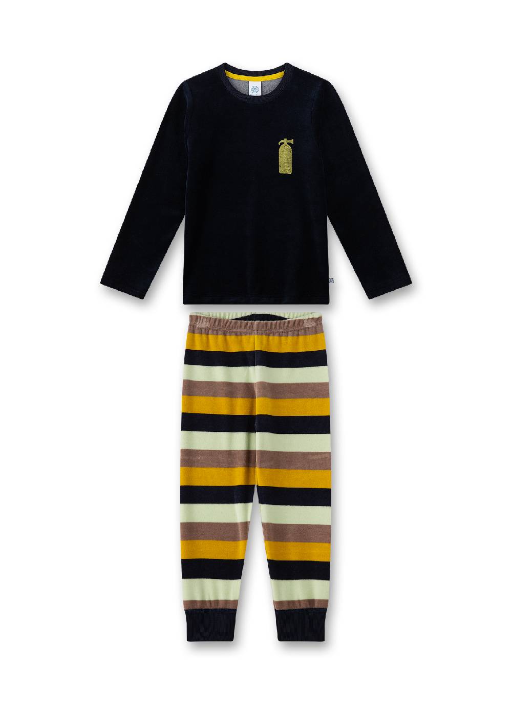 Sanetta Jungen-Schlafanzug Blau aus Nicki