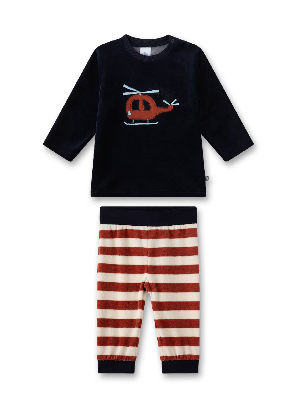 Sanetta Jungen-Schlafanzug Blau aus Nicki