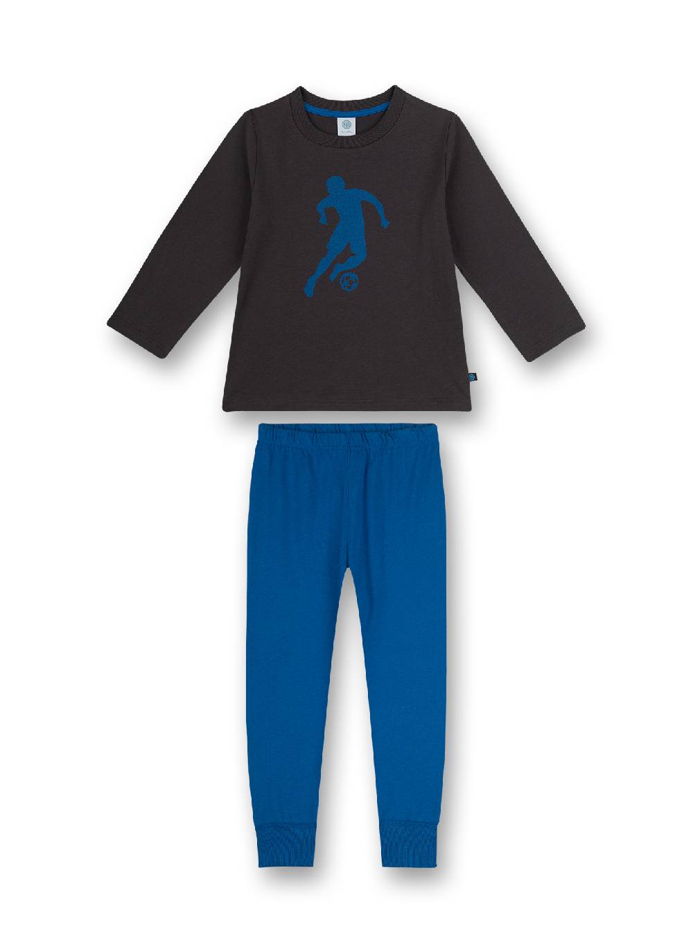 Sanetta Jungen-Schlafanzug Dunkelgrau Fußball