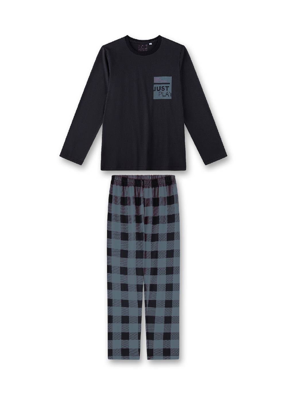 Sanetta Jungen-Schlafanzug Dunkelgrau