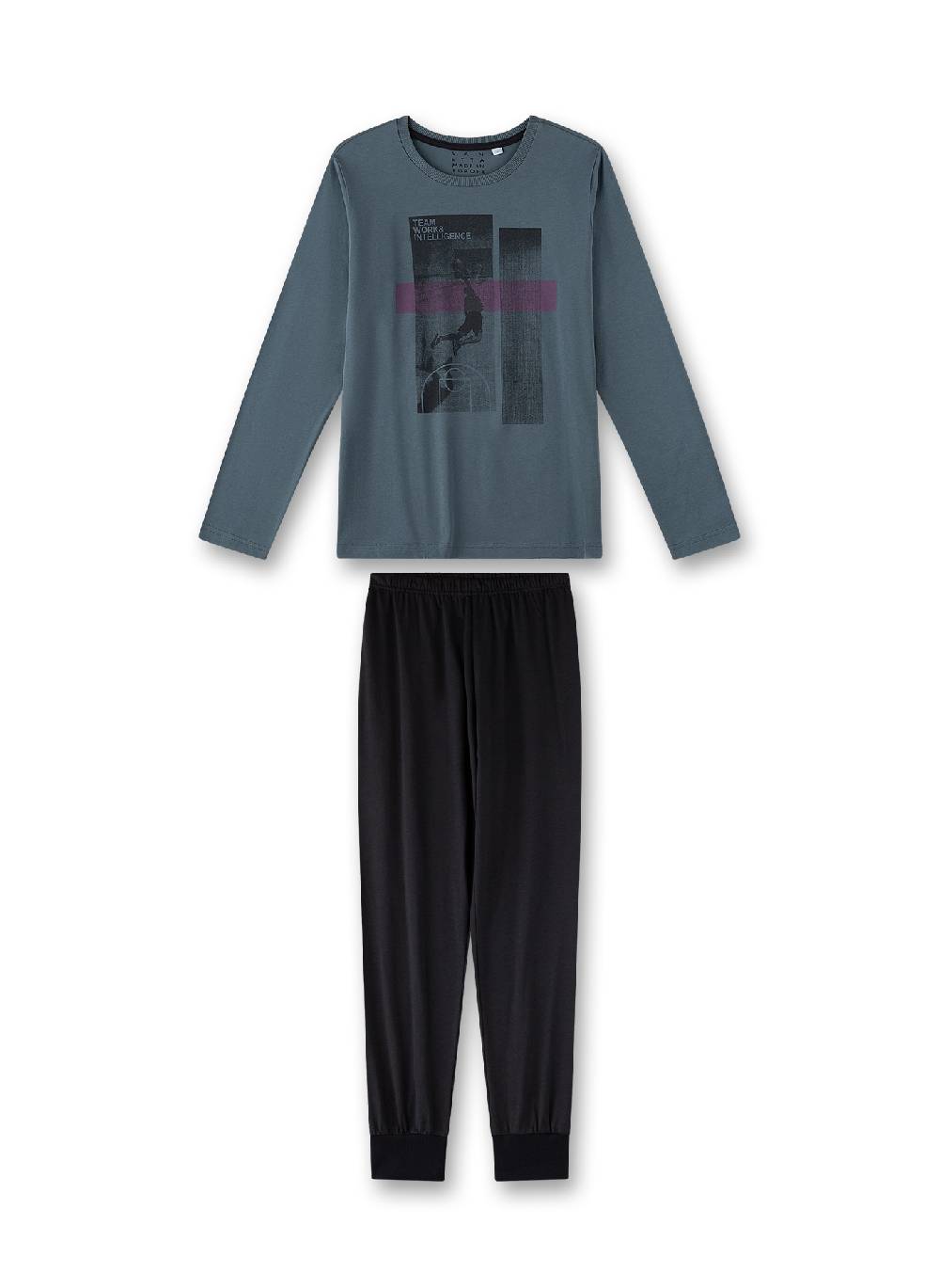 Sanetta Jungen-Schlafanzug Grau