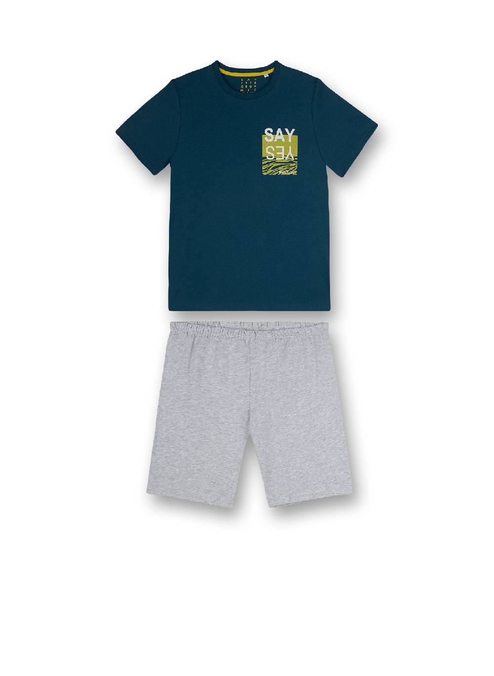 Sanetta Jungen-Schlafanzug kurz Blau Ocean Breeze