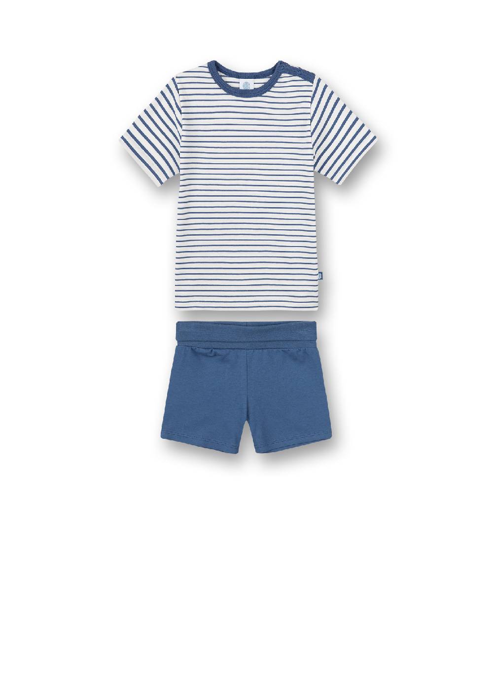 Sanetta Jungen-Schlafanzug kurz Blau Ringel