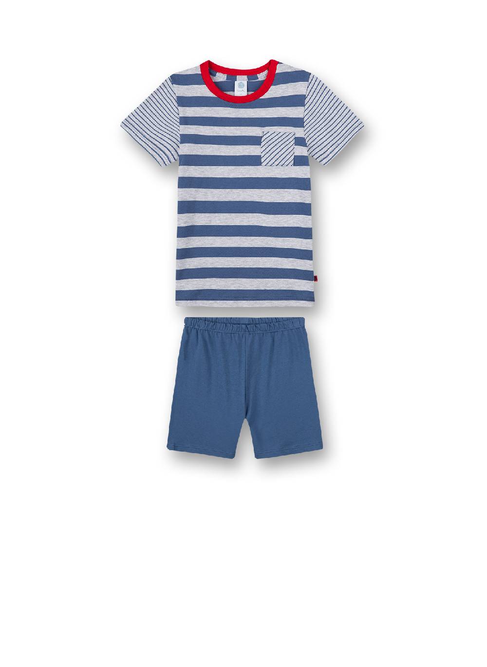 Sanetta Jungen-Schlafanzug kurz Blau Ringel