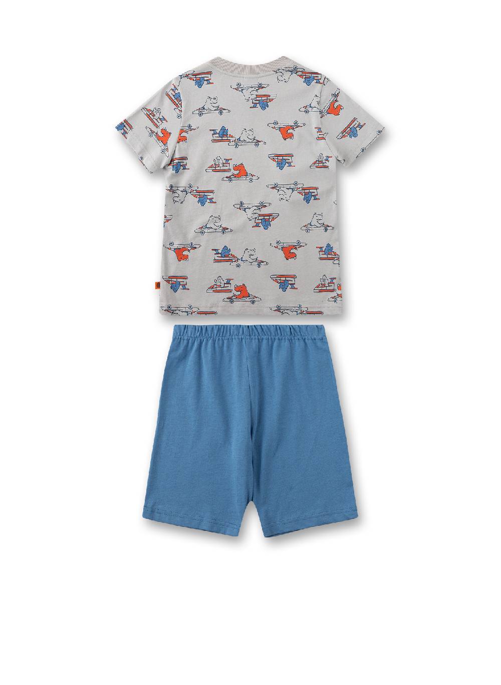 Sanetta Jungen-Schlafanzug Kurz Hellgrau