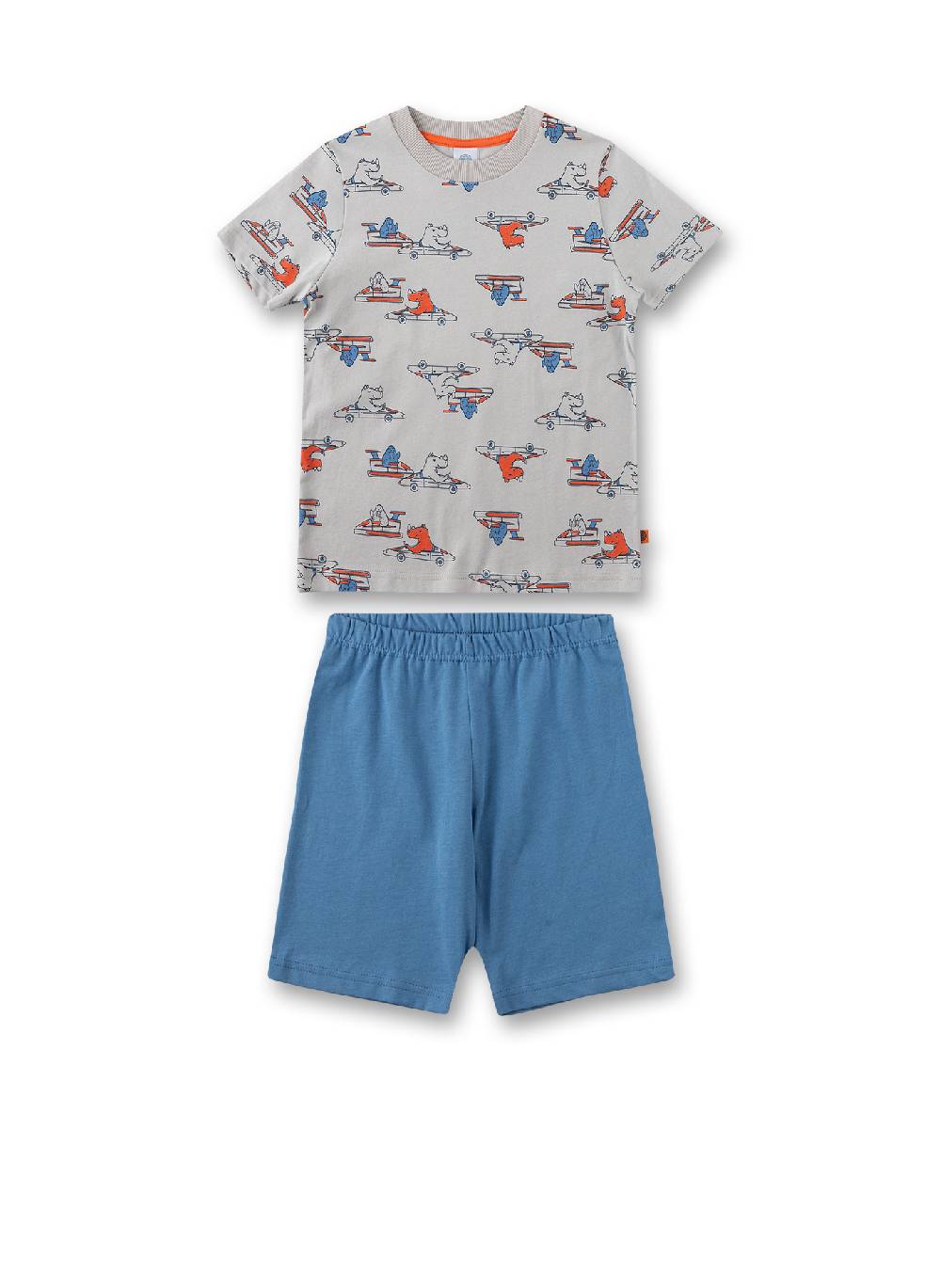 Sanetta Jungen-Schlafanzug kurz Hellgrau