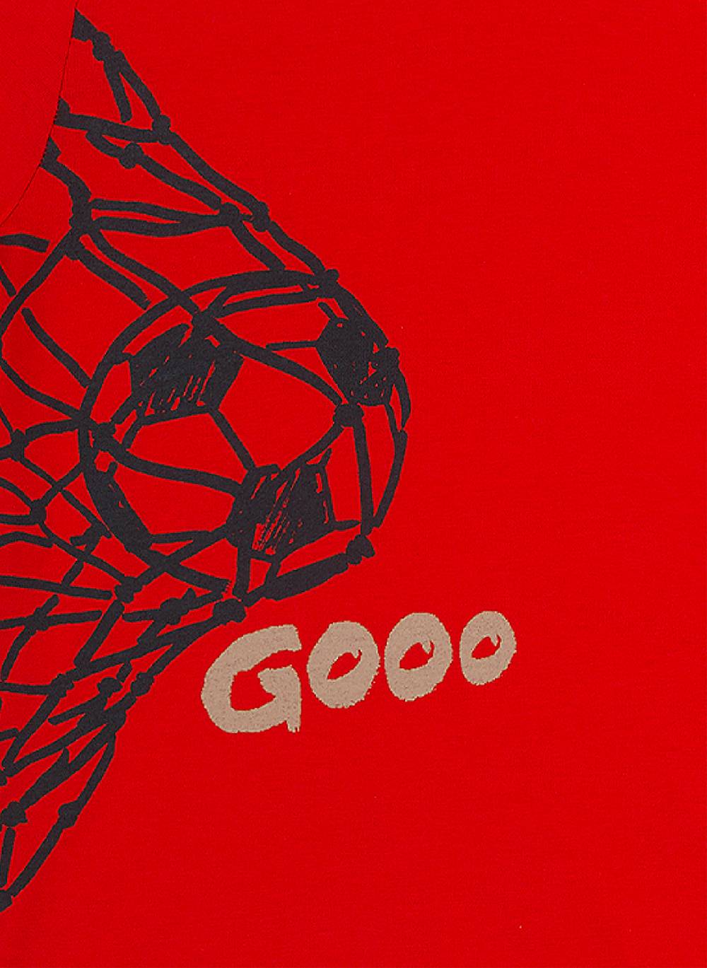 Sanetta Jungen-Schlafanzug Kurz Rot Fußball