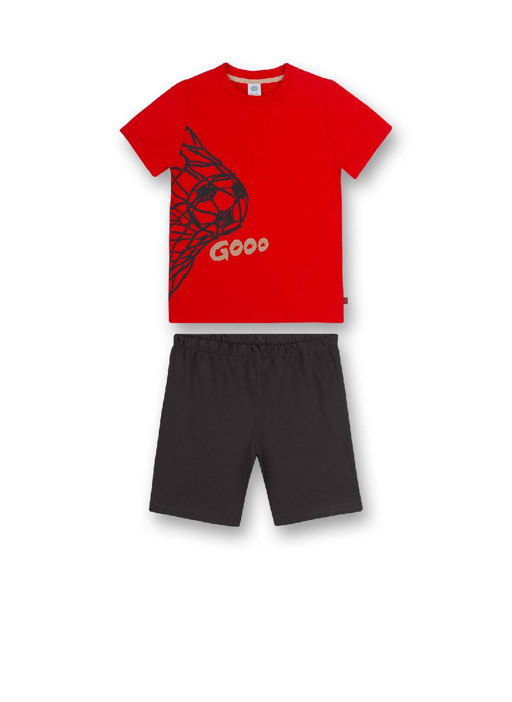 Sanetta Jungen-Schlafanzug kurz Rot Fußball
