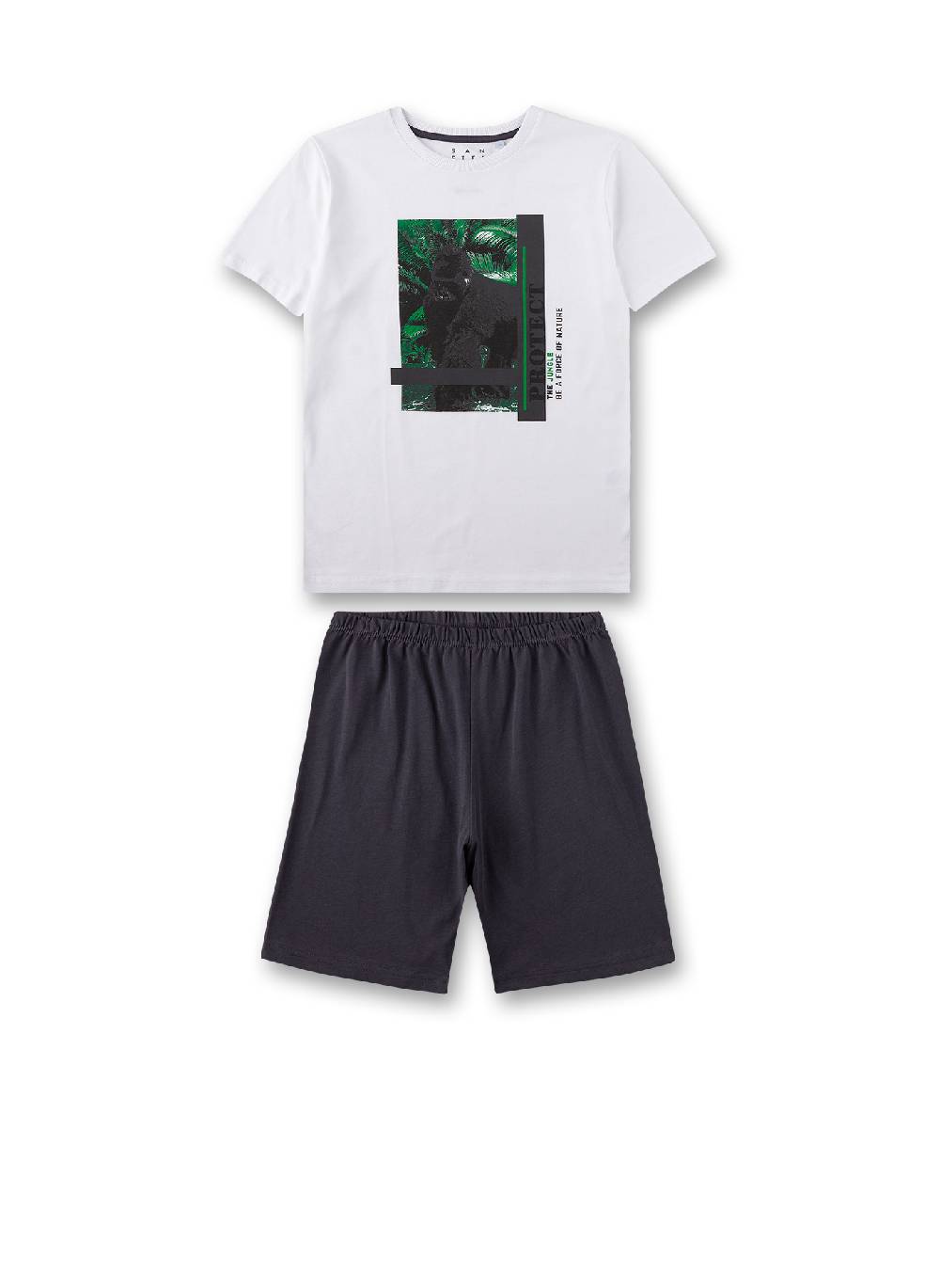 Sanetta Jungen-Schlafanzug kurz Weiß