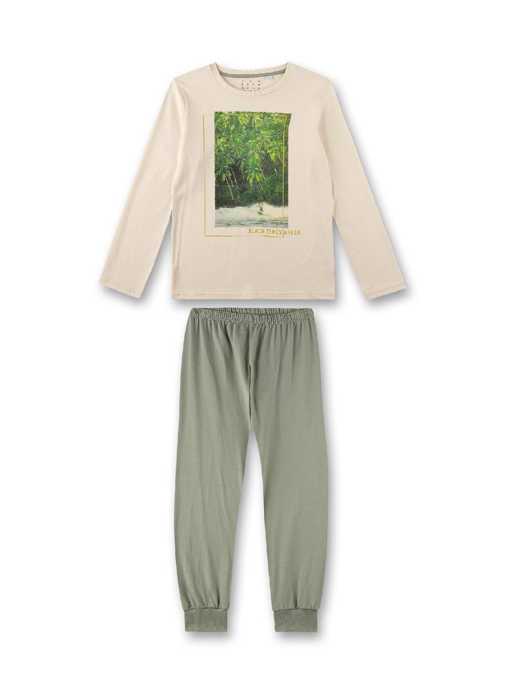 Sanetta Jungen-Schlafanzug lang Beige