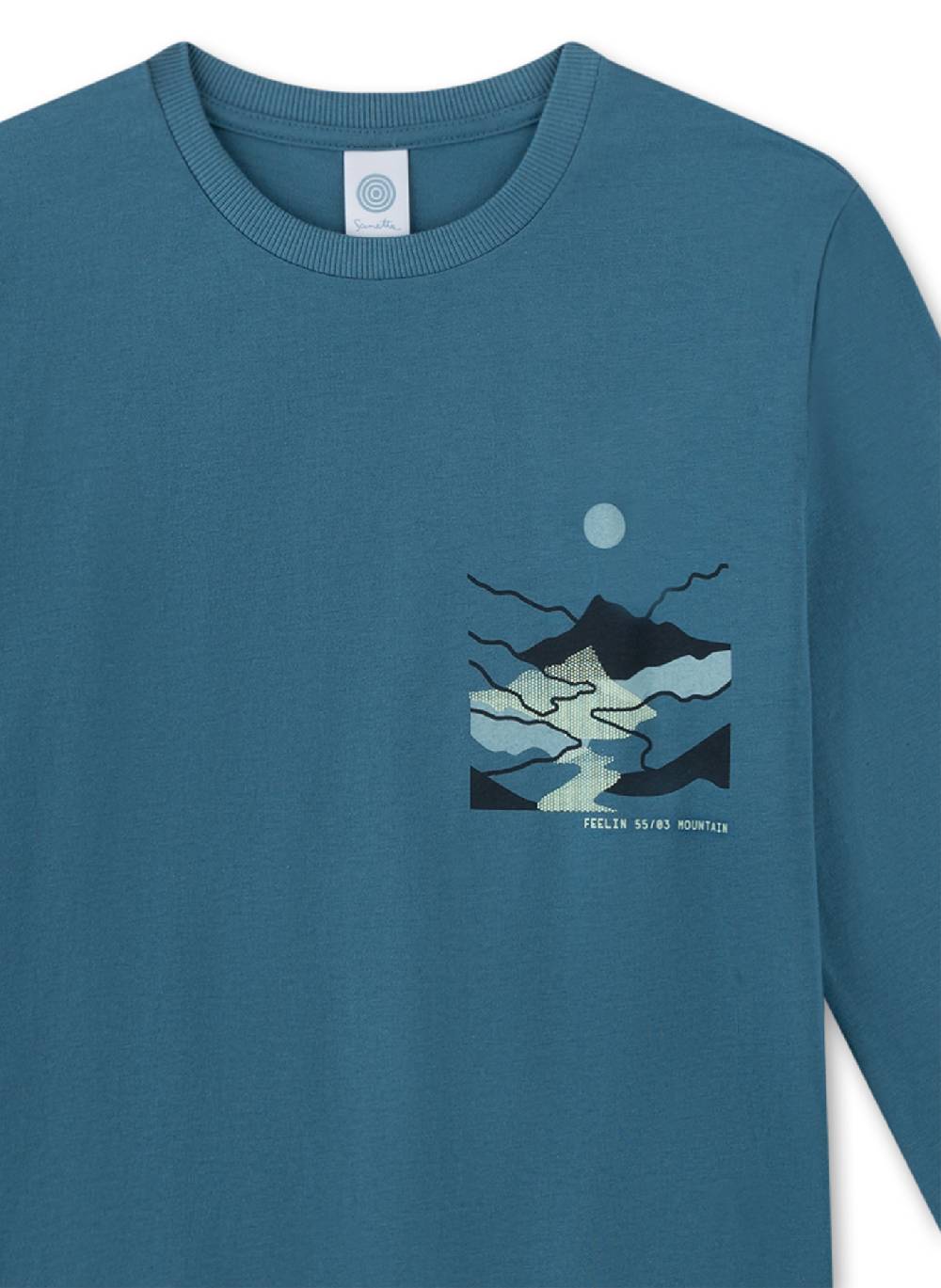 Sanetta Jungen-Schlafanzug Lang Blau