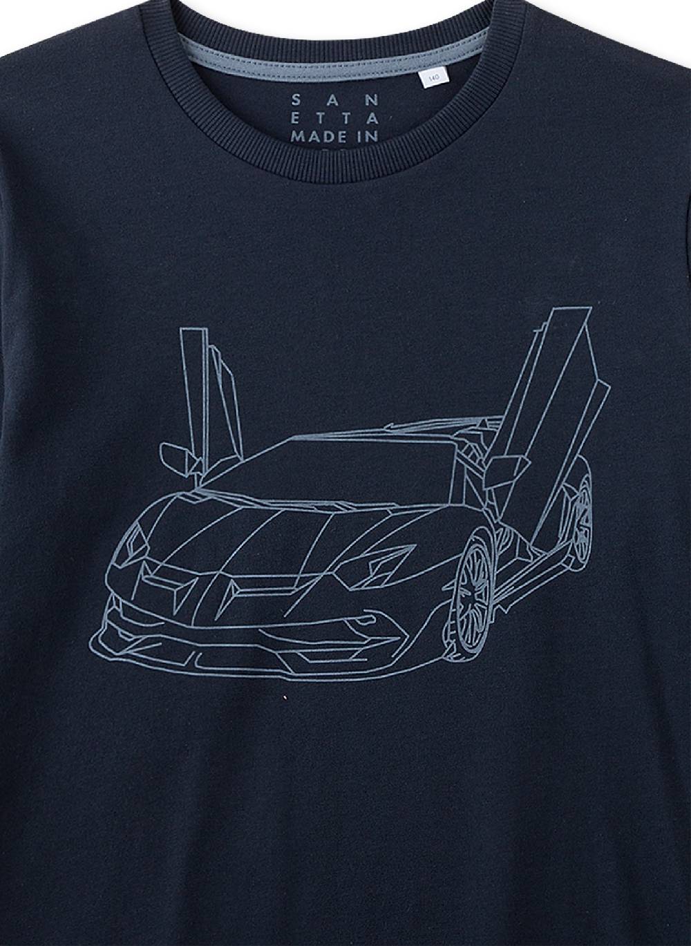 Sanetta Jungen-Schlafanzug Lang Blau