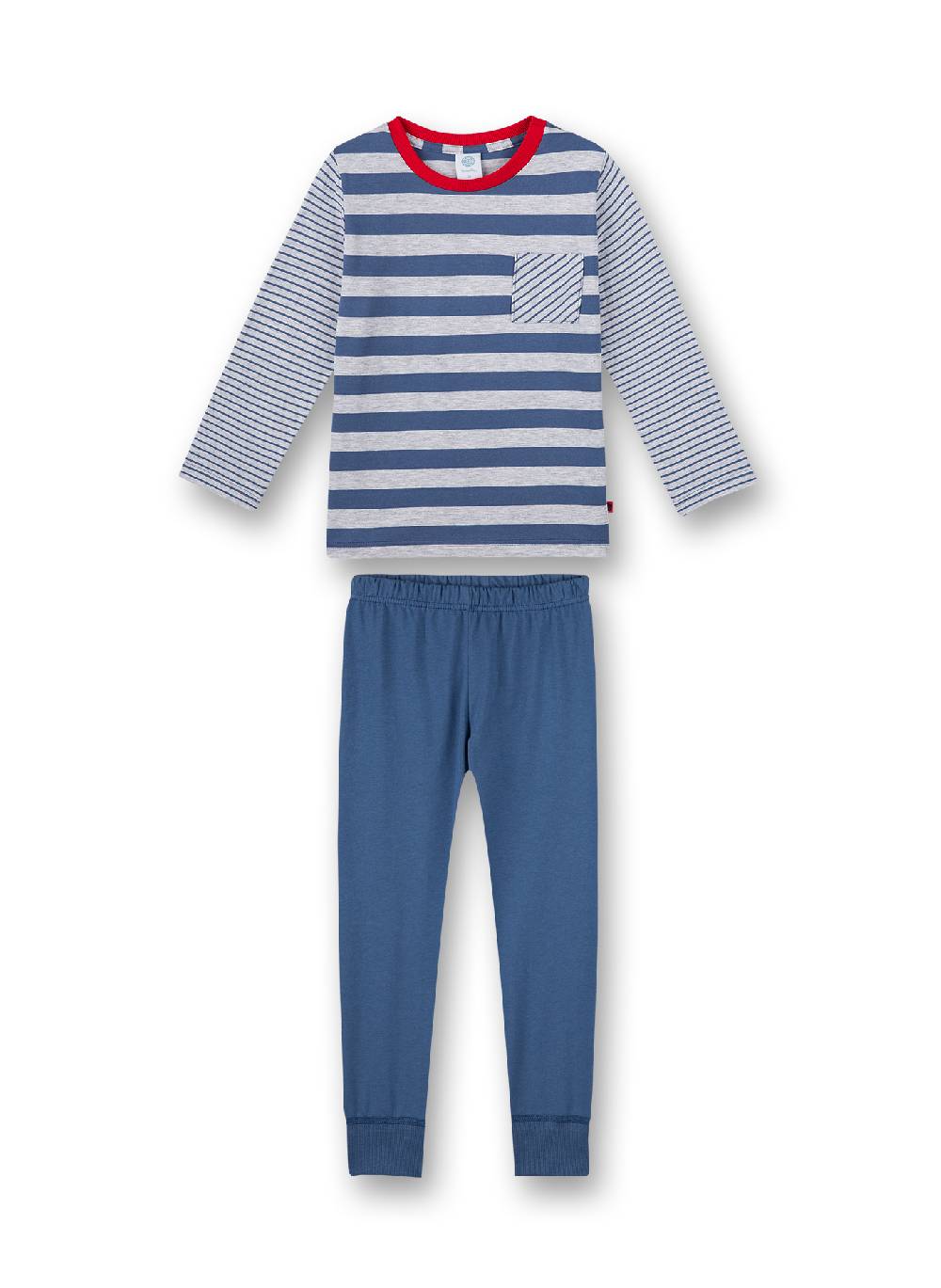 Sanetta Jungen-Schlafanzug lang Blau Ringel