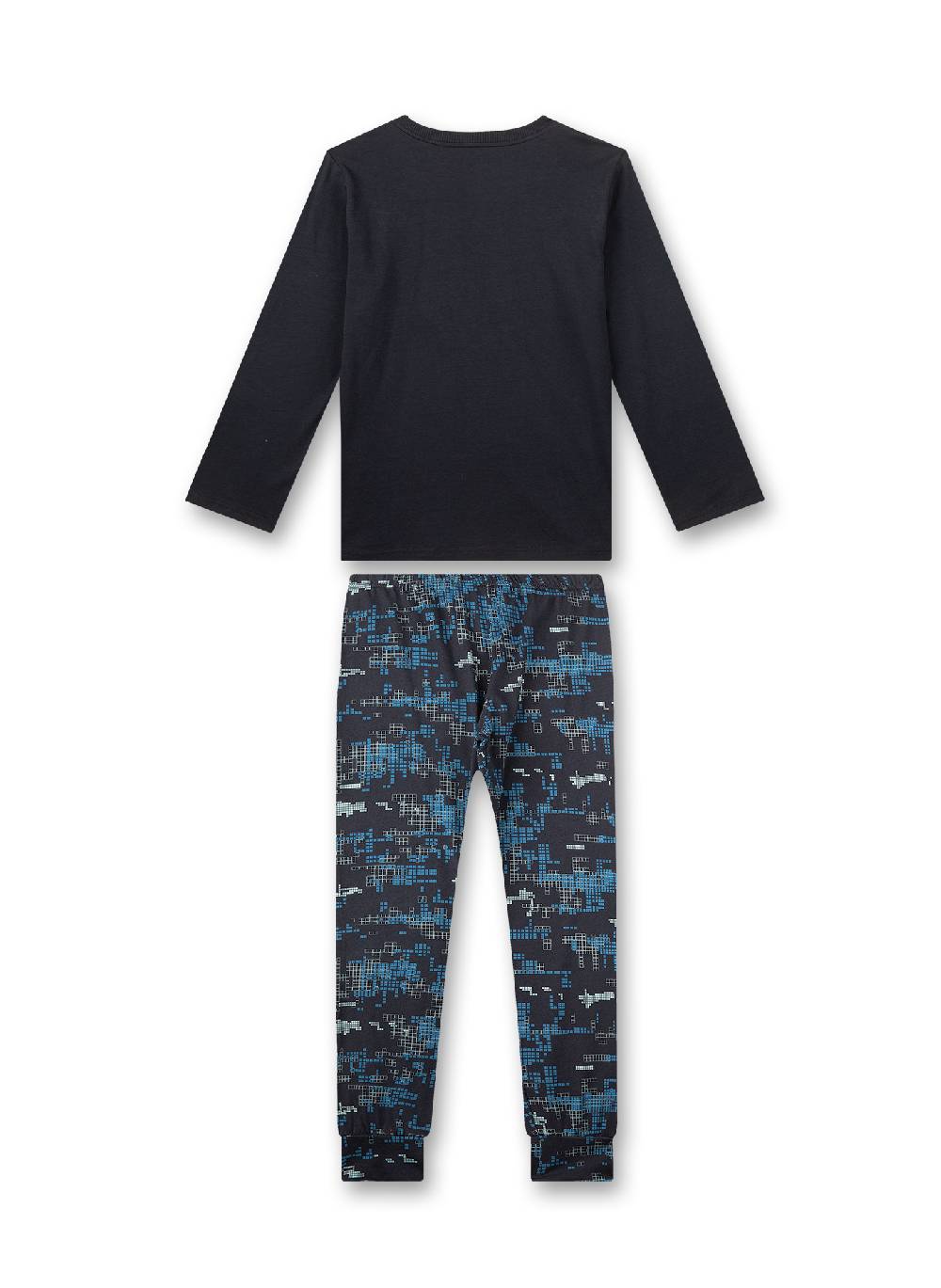 Sanetta Jungen-Schlafanzug Lang Dunkelgrau