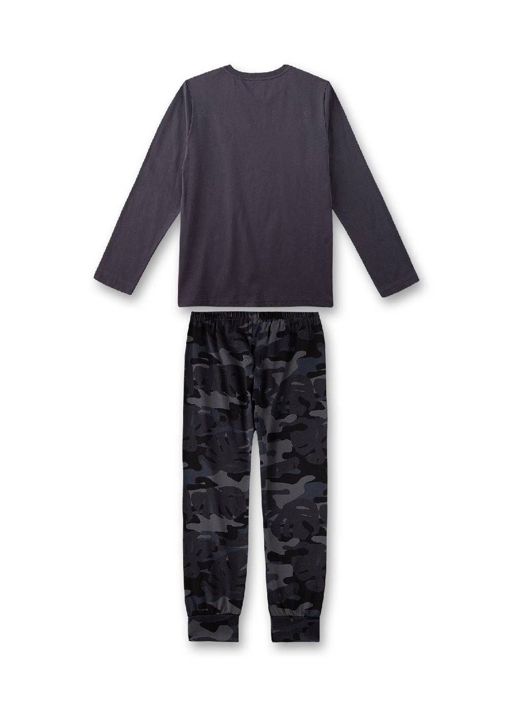 Sanetta Jungen-Schlafanzug Lang Dunkelgrau