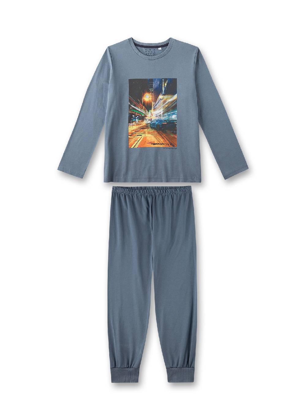 Sanetta Jungen-Schlafanzug lang Grau