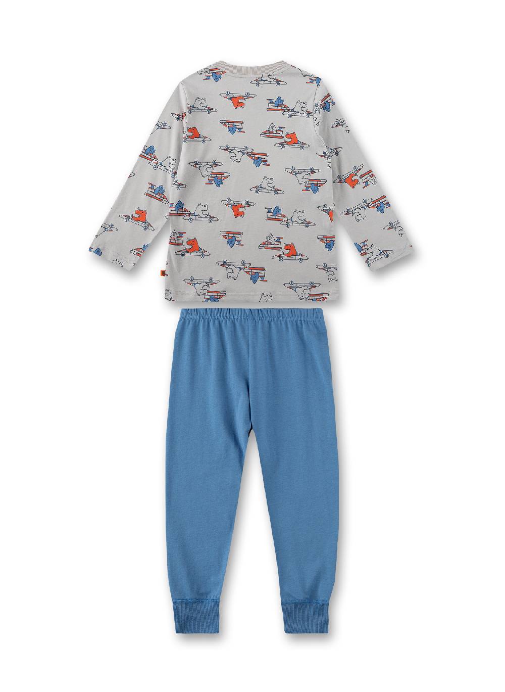 Sanetta Jungen-Schlafanzug Lang Hellgrau